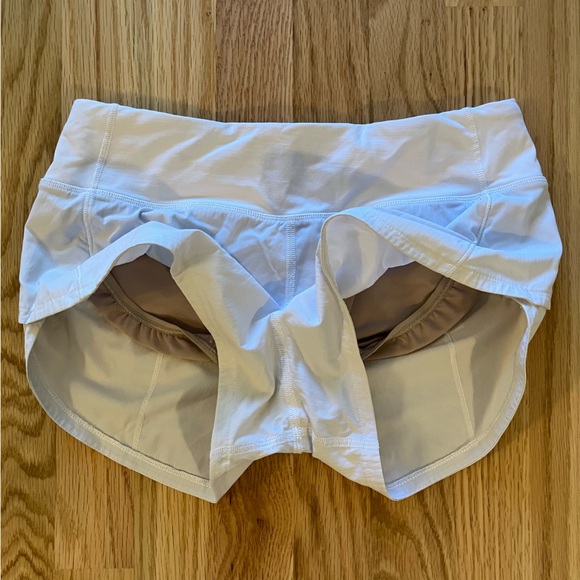 lululemon athletica White Speed Up Running Shorts 2.5” - Picture 4 of 6